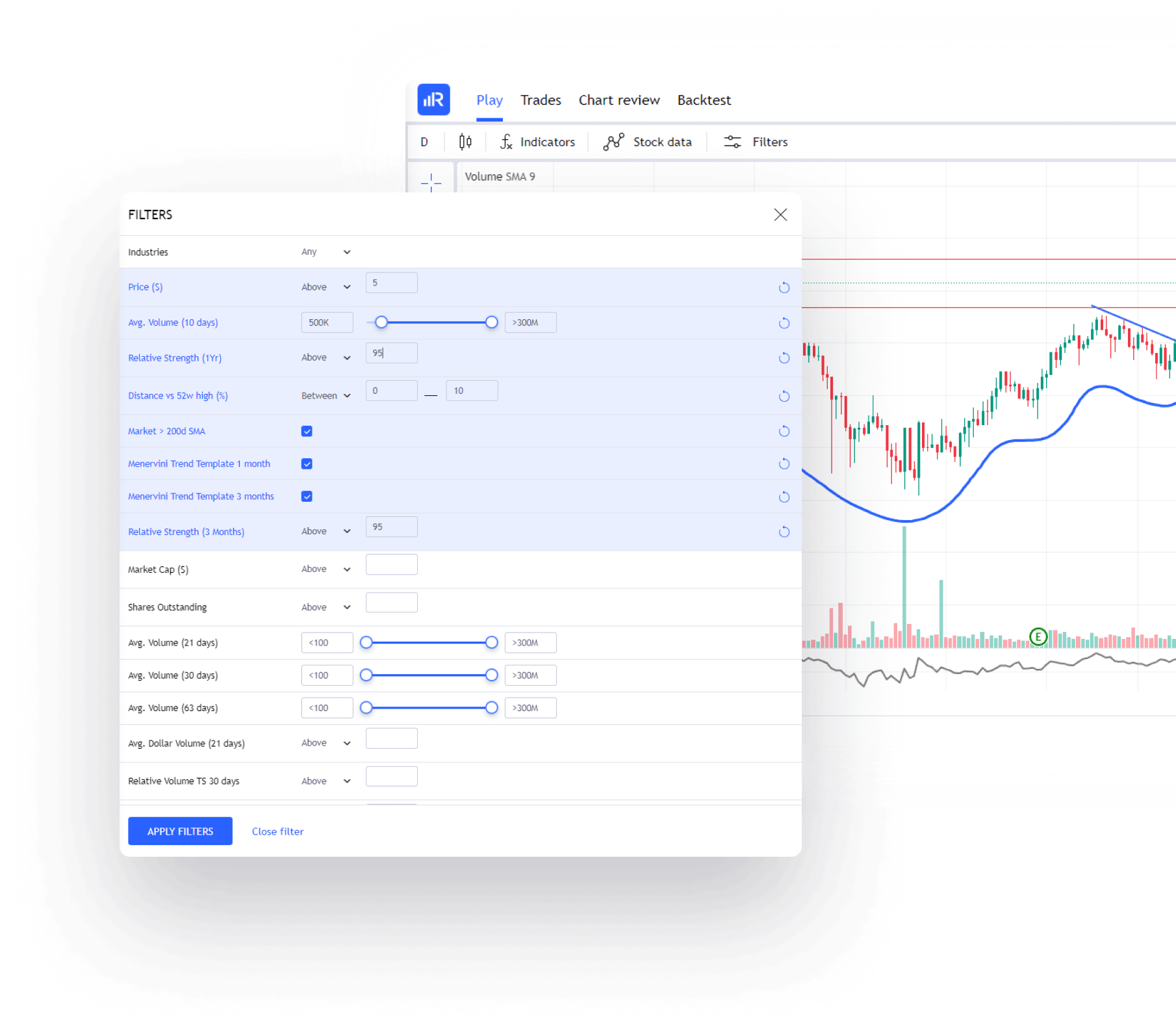 R-Candles filters preview